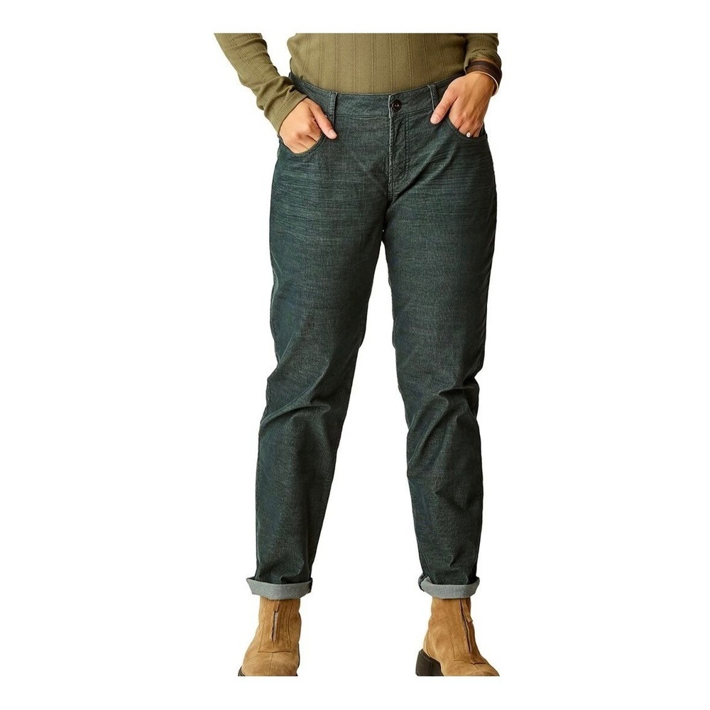 Carve Designs Carson Cord Pant Corduroy Pine Gray Straight Leg Stretch Women 14